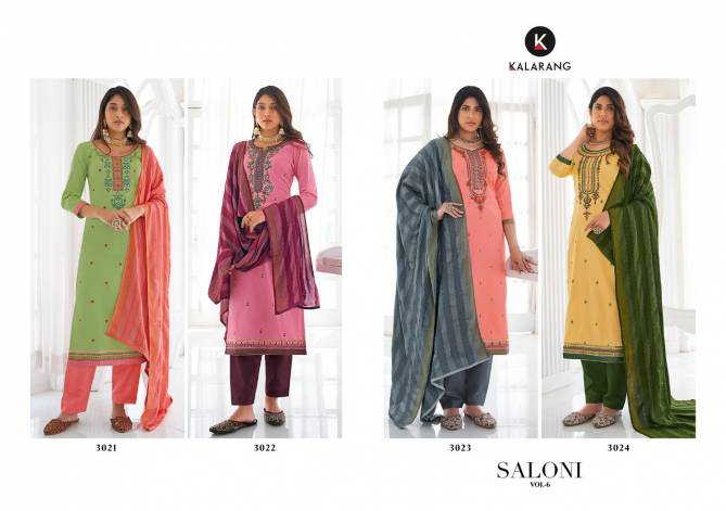 Kalarang Saloni 6 Latest Heavy Embroidery Work Dress Material  Collection